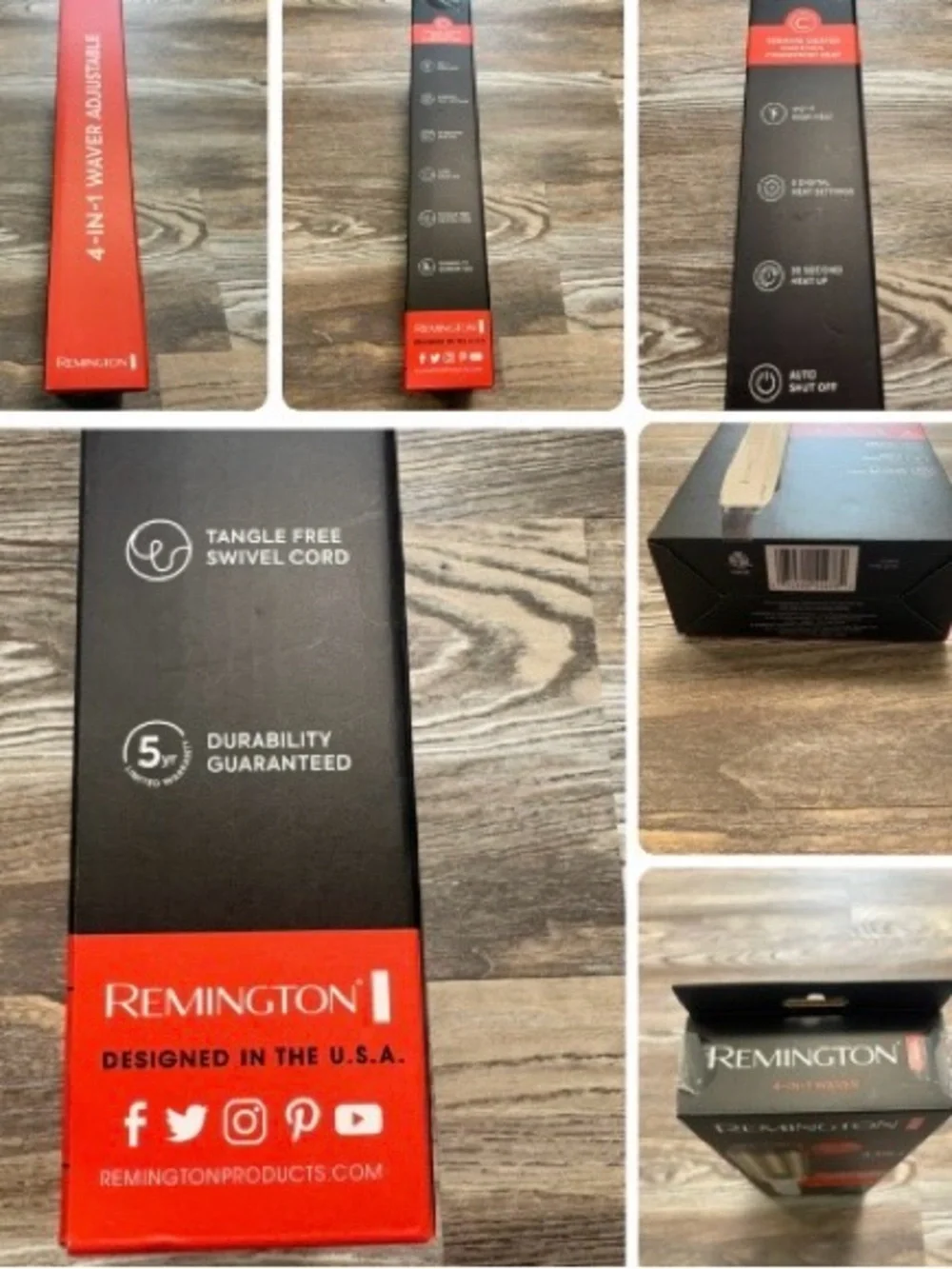 Remington 4 In 1 Adjustable Waver Curling Iron NIB